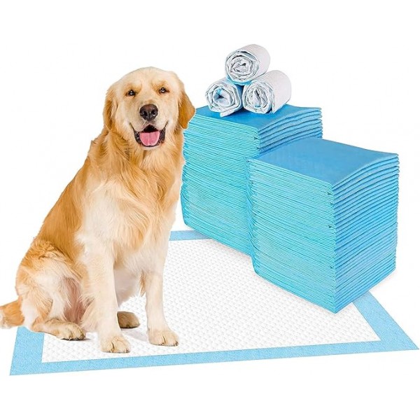 PINVNBY 100 Pcs Super Absorbent Disposable Pee Pads For Rabbits & Small Pets | Cage Liners For Potty Training - 17.72x12.99 Inches - View #9
